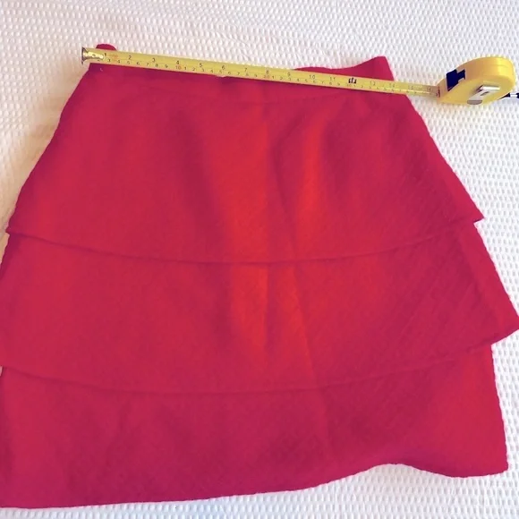 Valentino Vintage Ruffled Mini Skirt, Raspberry Pink, Size 10 - Picture 5 of 7